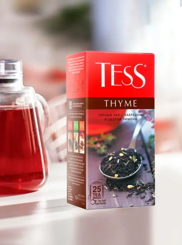 "TESS" Черный чай THYME с чабрецом и цедрой лимона 25pcs