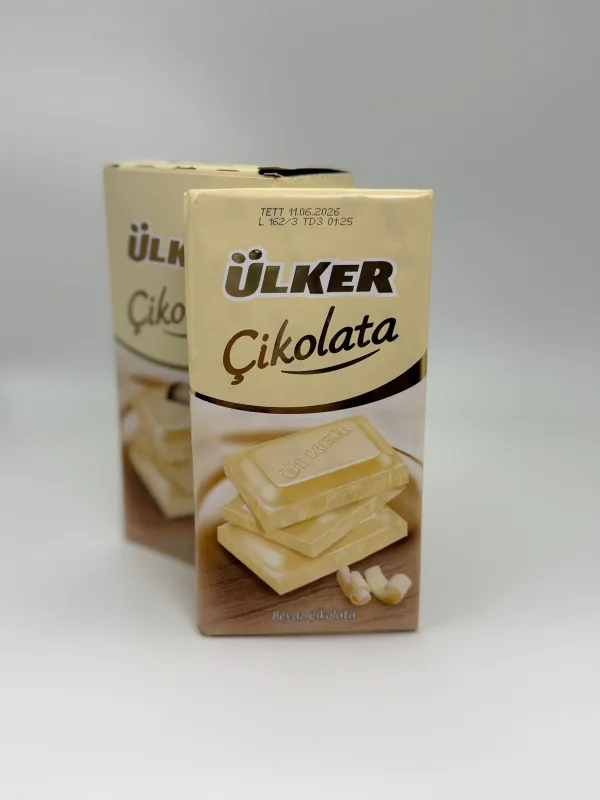 ULKER Белый плиточный шоколад 70гр