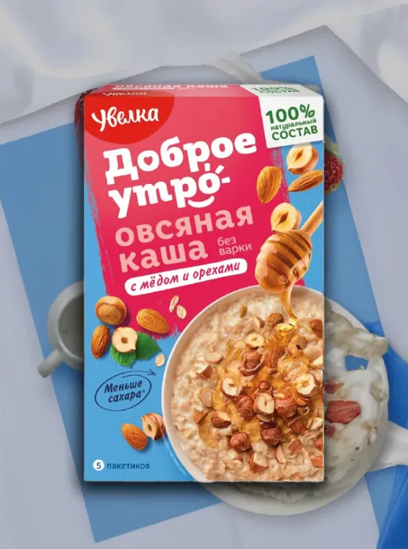 "УВЕЛКА" Овсяная каша с медом и орехами 200gr
