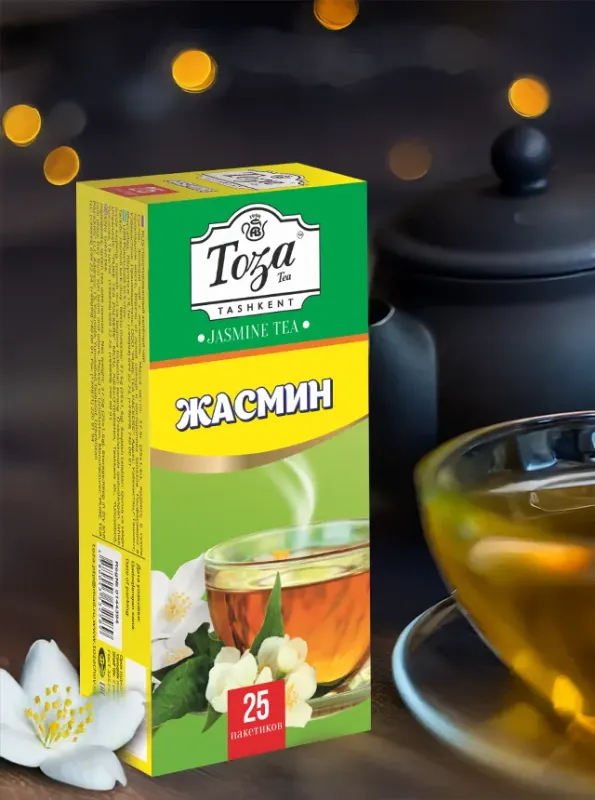 "ТОЗА" Зелёный Чай с Жасмином 25п