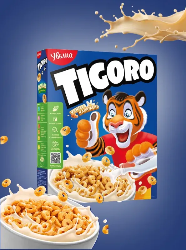 "УВЕЛКА" TIGORO Готовый завтрак ваниль-карамель 200gr