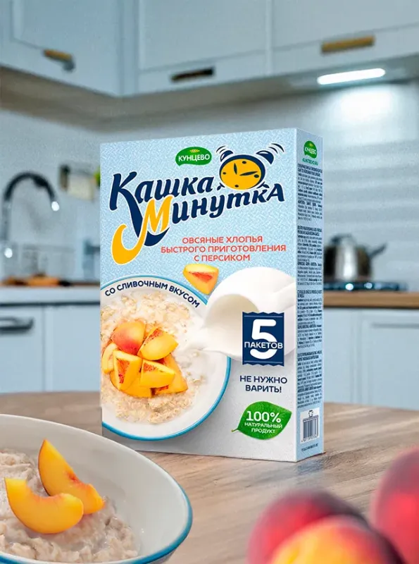 "Кашка Минутка" Персик со Сливками 215 гр