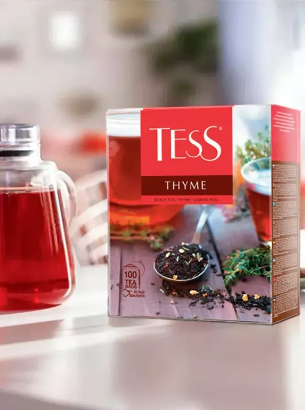 "TESS" Черный чай THYME с чабрецом и цедрой лимона 100pcs