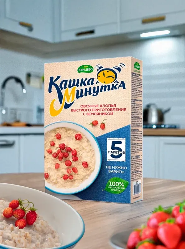 "Кашка Минутка" c 3емляникой 185 гр
