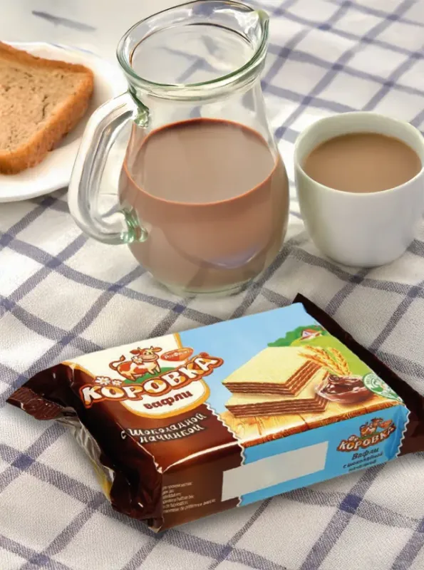 "КОРОВКА" Вафли с шоколадной начинкой 75gr