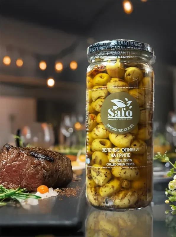 "SAFO" Зеленые оливки на гриле 450gr
