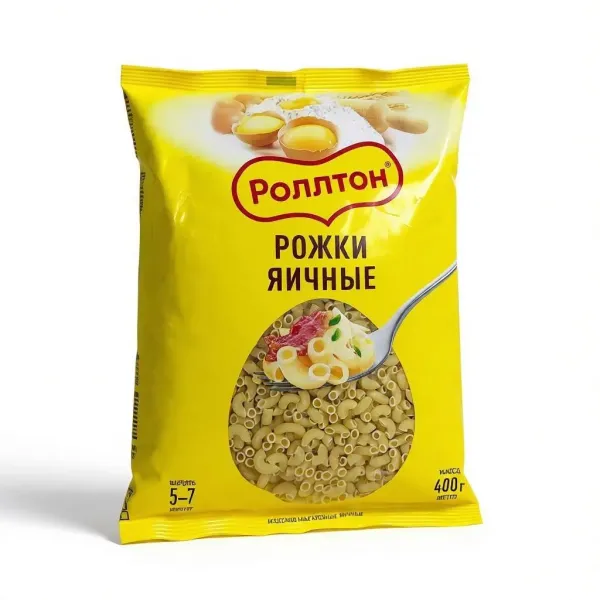 ROLLTON Макароны яичные рожки 400 гр