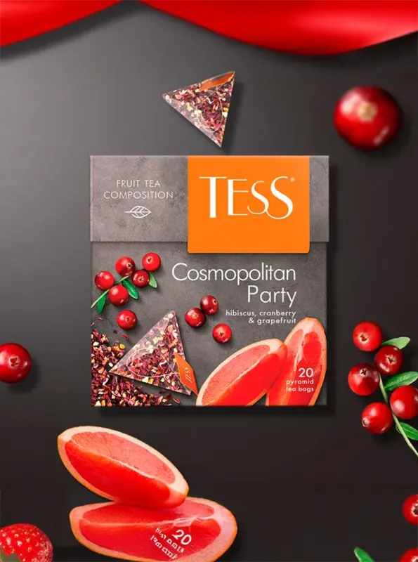 "TESS" COSMOPOLITAN PARTY Гибискус с клюквой и ароматом грейпфрута 20pcs