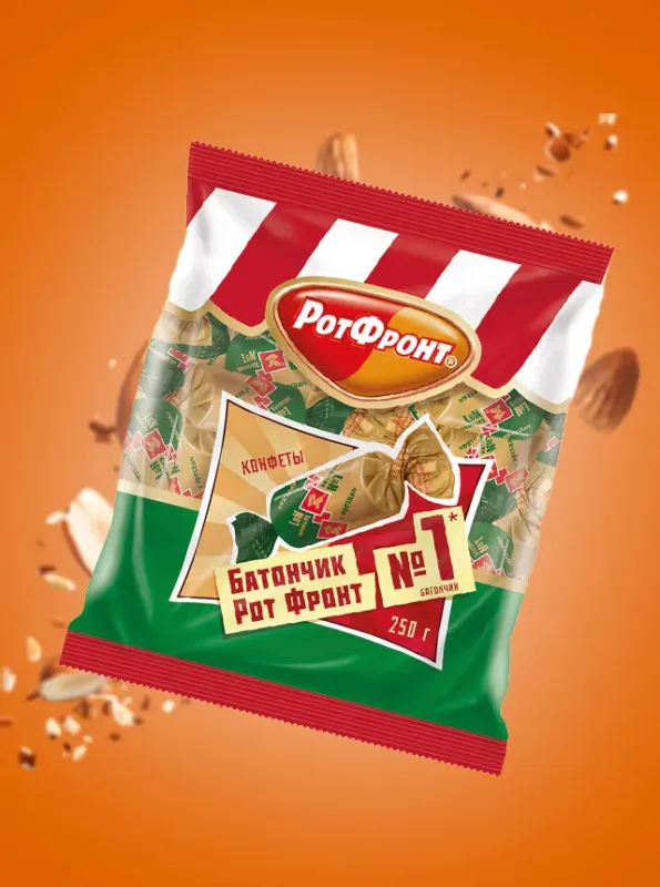 "РОТ ФРОНТ" Батончик с орехами 250gr