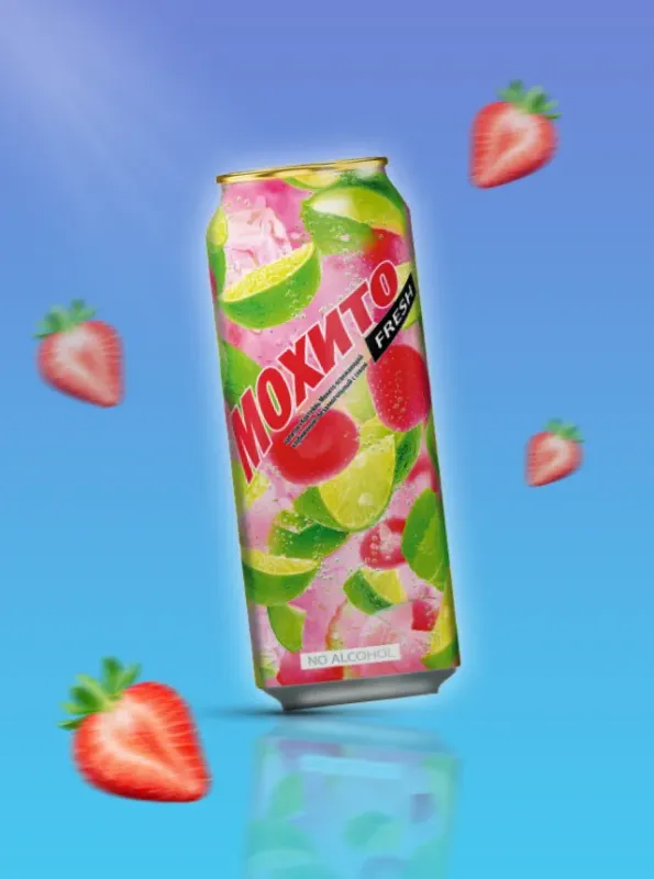 "МОХИТО" Клубника 500ml