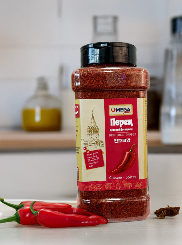 "Омега" Перец Красный (Острый) Хлопья 500гp