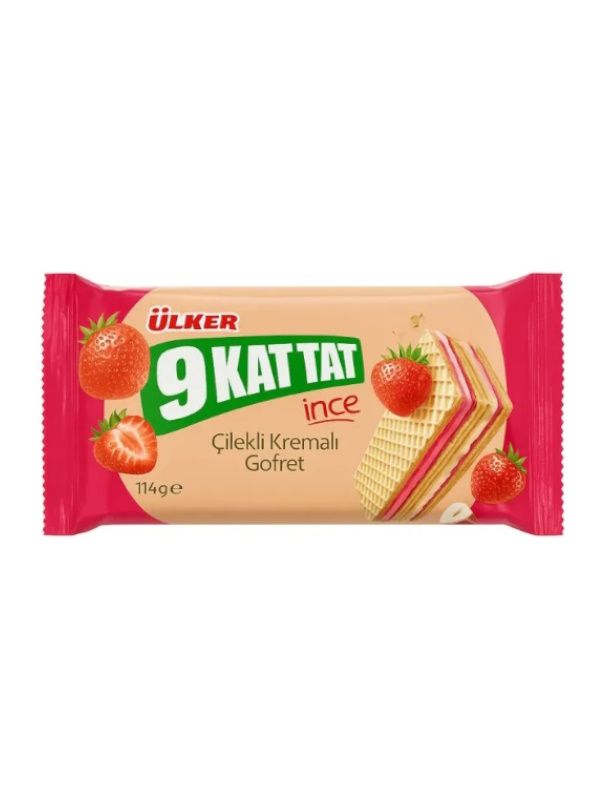 ULKER Вафли со вкусом клубники 114гр.